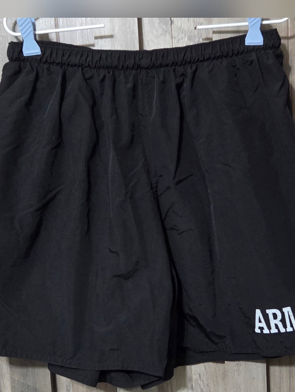 US Army Shorts Mens Medium 28" Waist Black Nylon Fitness Training Running PT